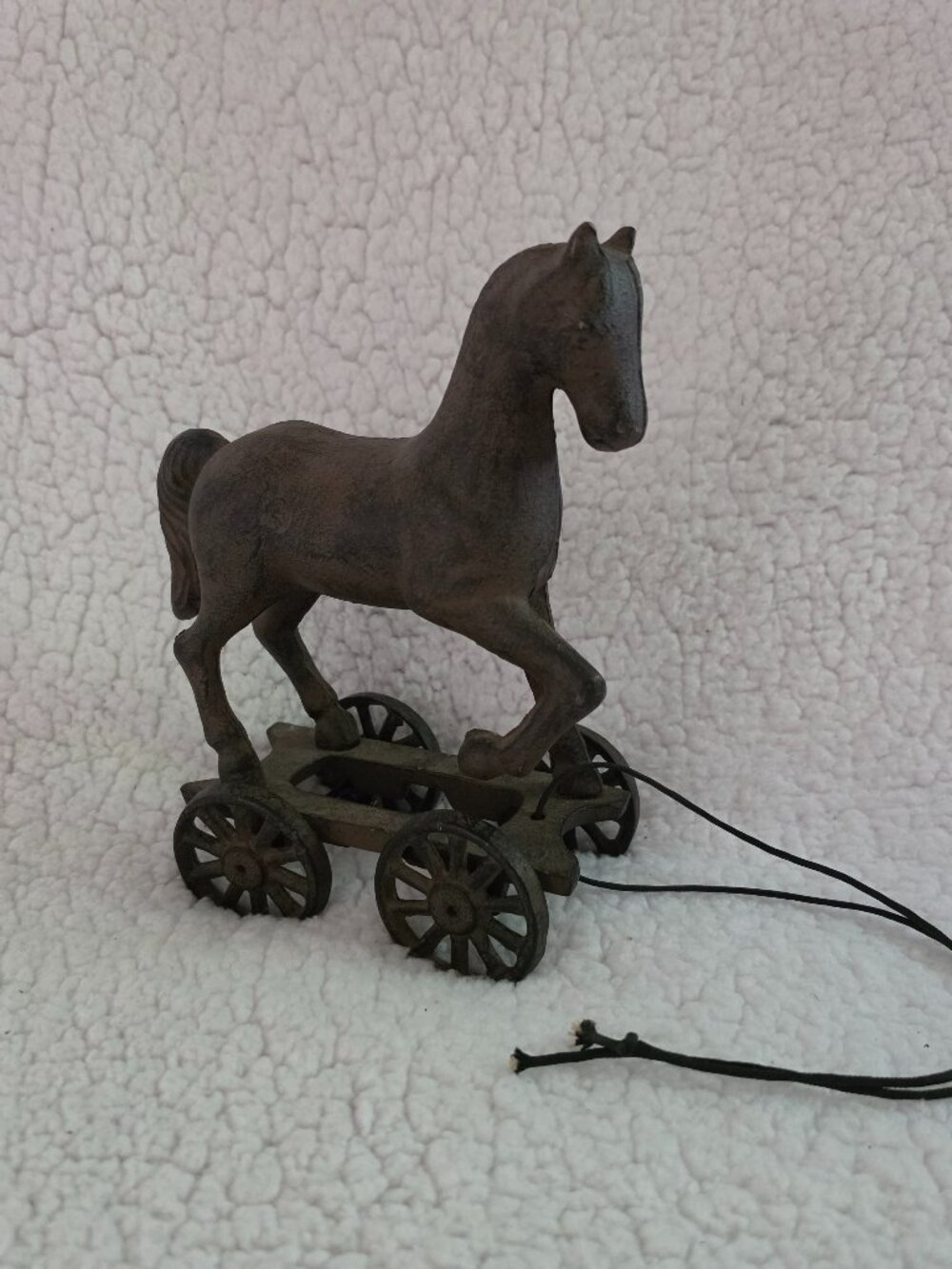 Cast Iron Horse on Wheels - Vintage